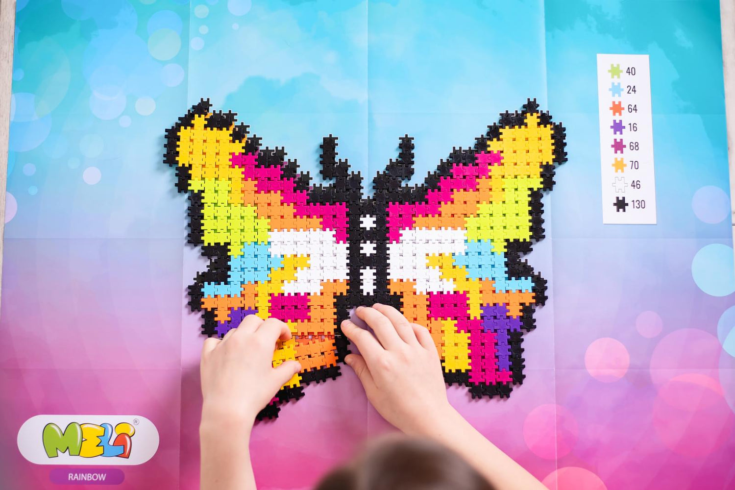 Minis Tematic 2en1 Arcoiris (500  piezas) · Meli