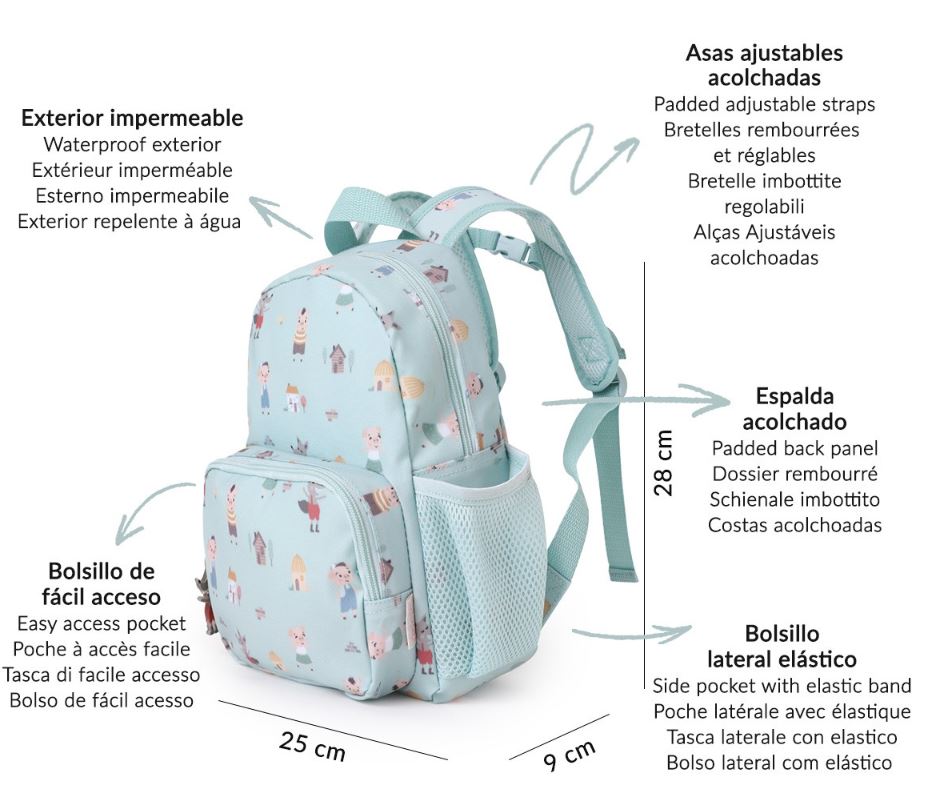 Mochila Infantil Three Little Pigs · Tutete
