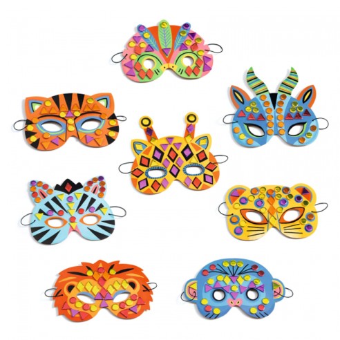 DIY Set manualidades 8 máscaras a decorar · Djeco