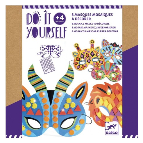 DIY Set manualidades 8 máscaras a decorar · Djeco
