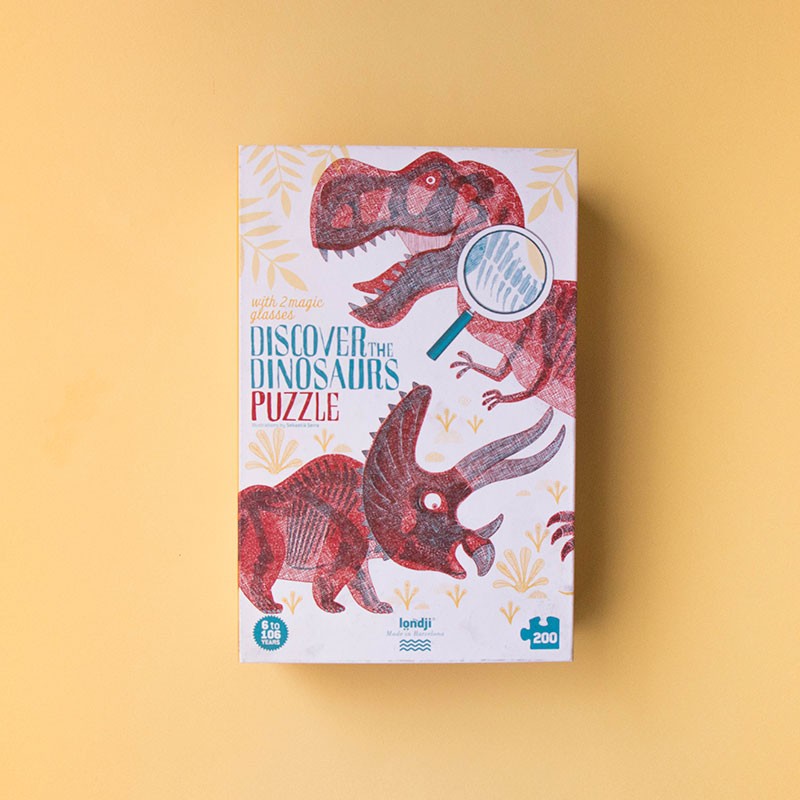 Discover the dinosaurs - Puzle con lupas para descubrir  · Londji