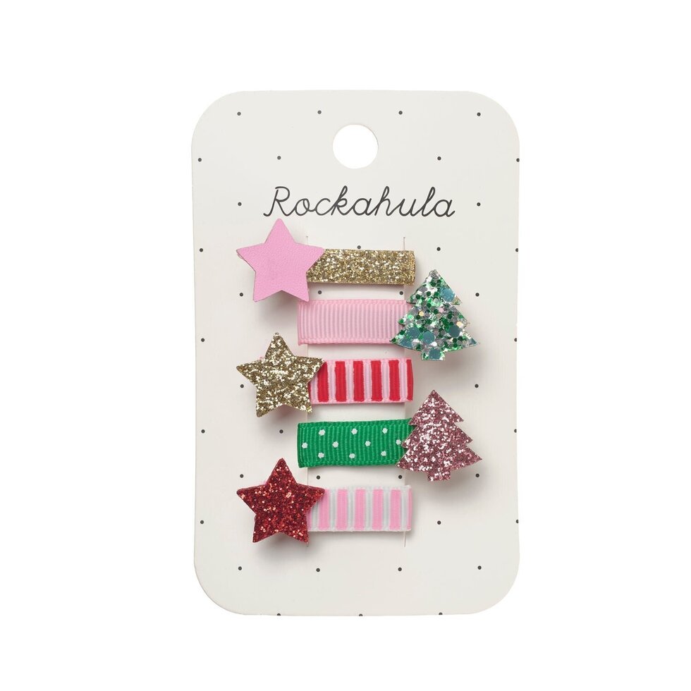 Pack 5 Clips Merry Mini Christmas Clips  · Rockahula