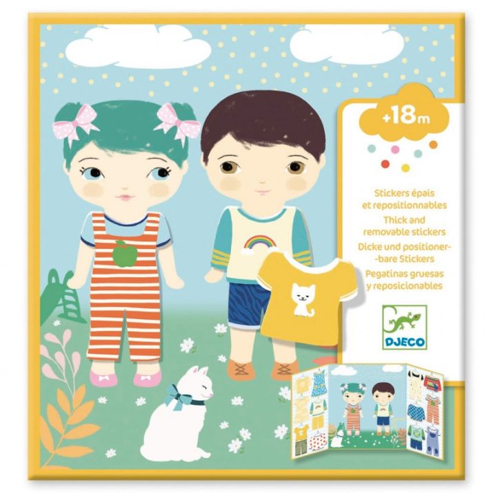 Pegatinas reposicionables +18m · Djeco
