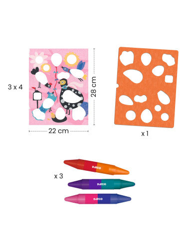 Dibujos para colorear Birdie & Co · Djeco