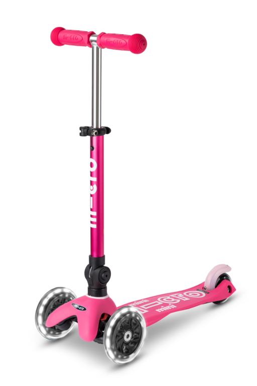 Patinete Mini Deluxe Plegable Led Rosa · Micro