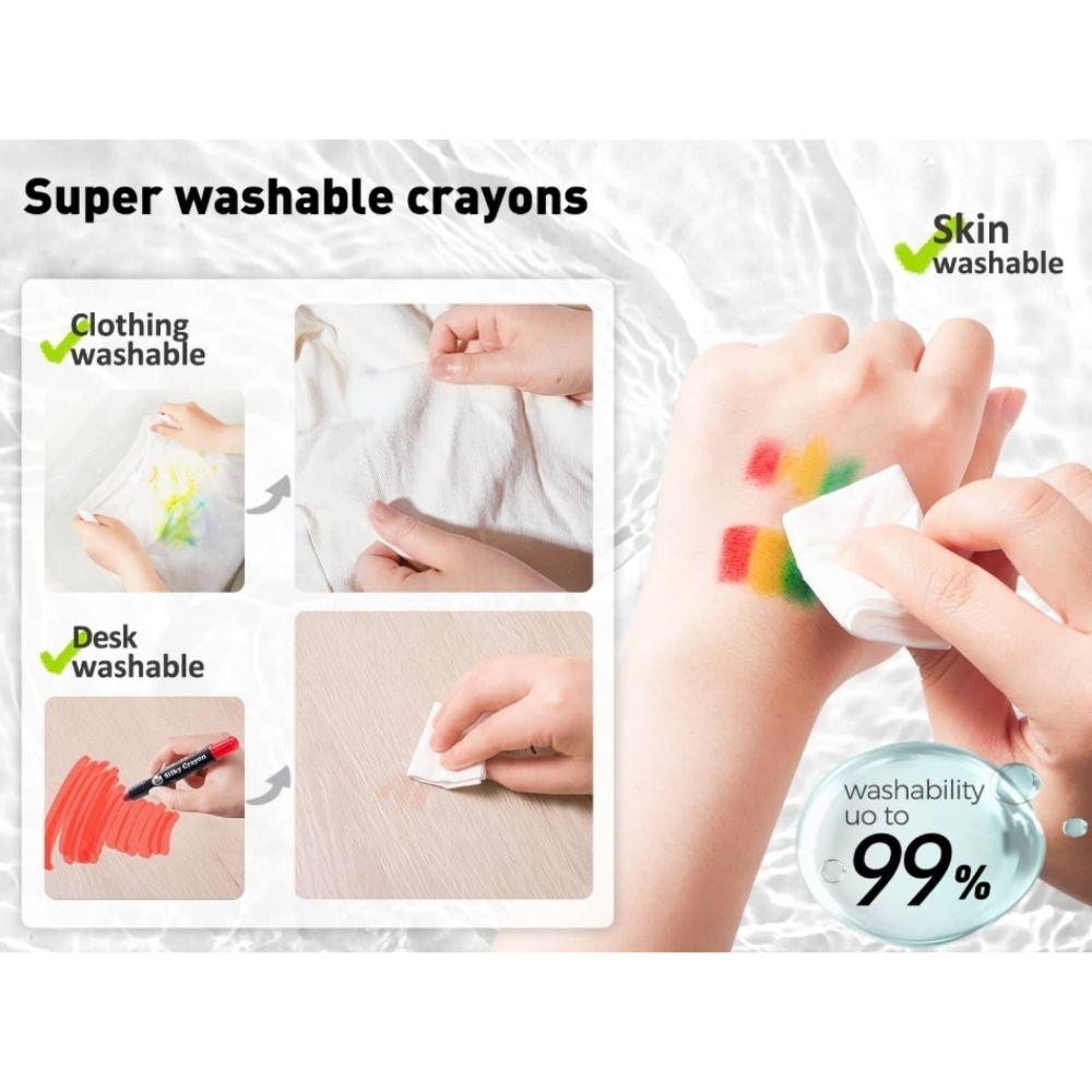 Crayón suave lavable (6, 12 o 24 uds) · Jarmelo