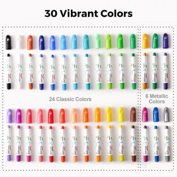 Crayones de Témpera sólida de secado ultra rápido (16 o 30 uds) · Jarmelo
