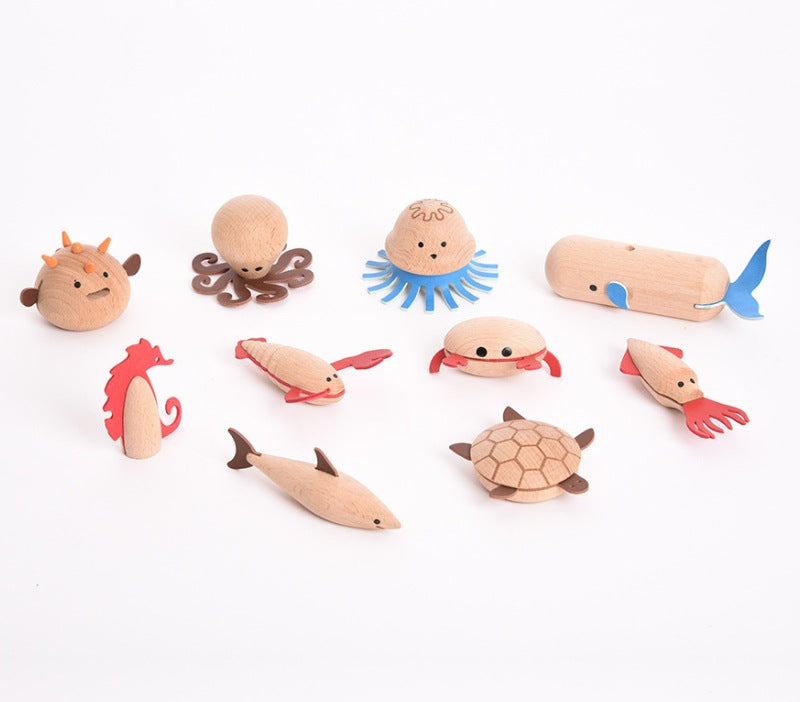 Criaturas marinas de madera · Tickit