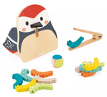 Juego De Colores De Pájaro Carpintero Y Orugas