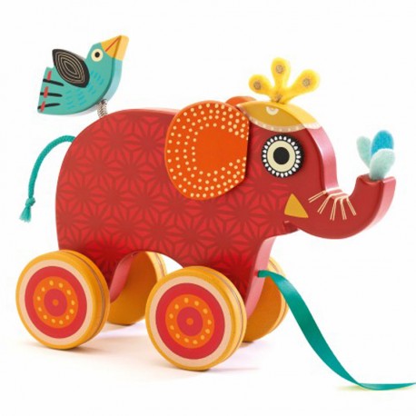 Elefante de arrastre Indy · Djeco