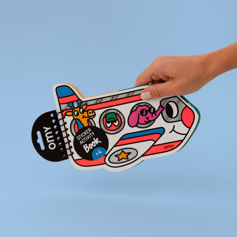 Libro de Actividades con Pegatinas Avión · Omy