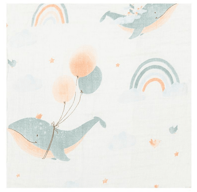 Muselina Bambú 120x120 Moby Blanco