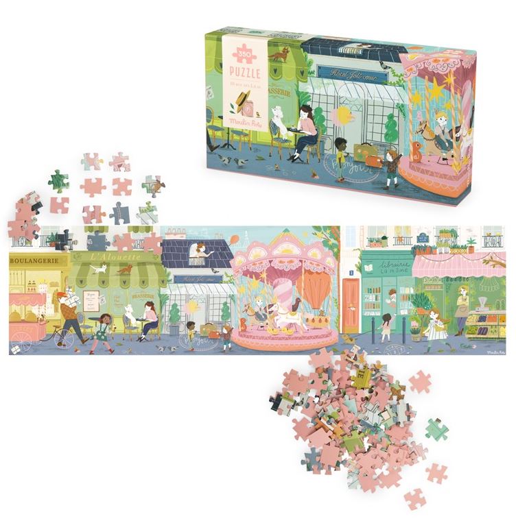 Puzzle 10 Rue des Lilas (350 piezas) Les Parisiennes · Moulin Roty