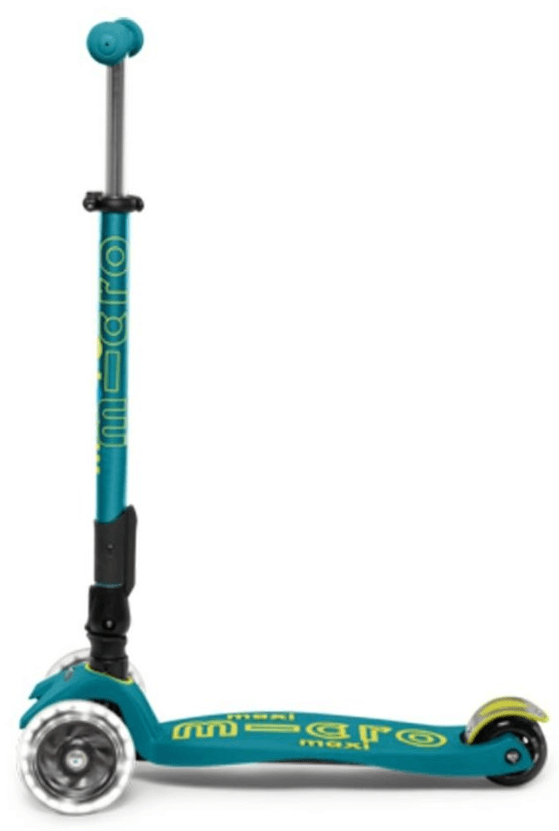 Patinete Micro Maxi Deluxe Plegable Led Turquesa