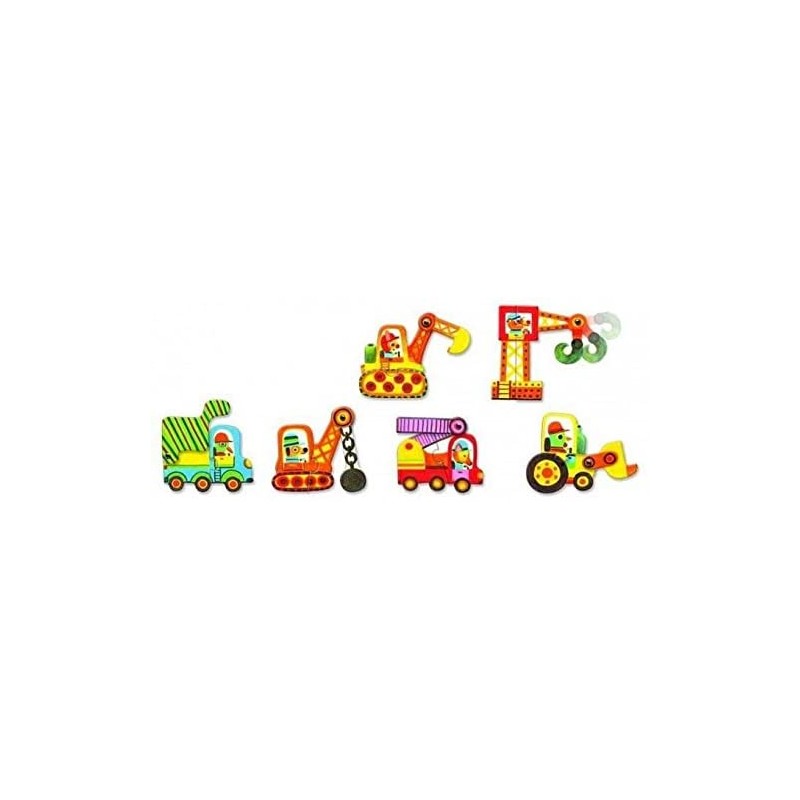 Puzzle Duo Vehículos Articulados · Djeco