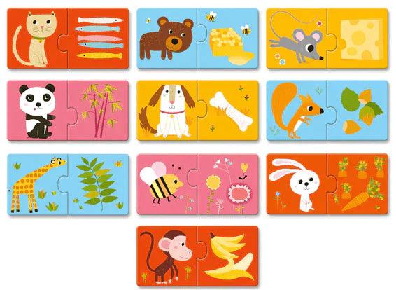 Puzzle dúo A comer! Djeco