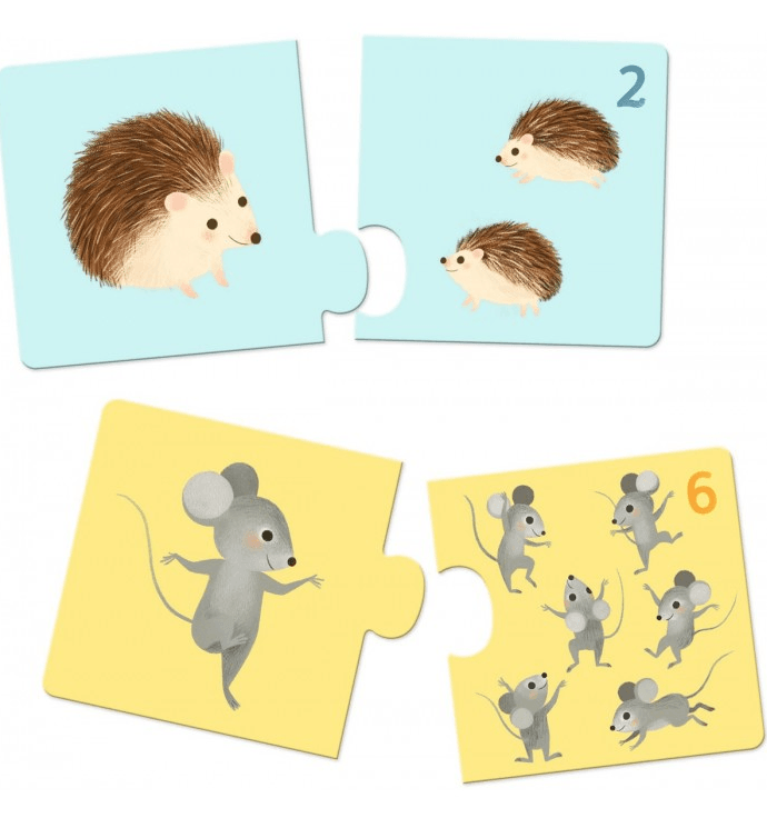 Puzzle dúo Baby Animals Djeco
