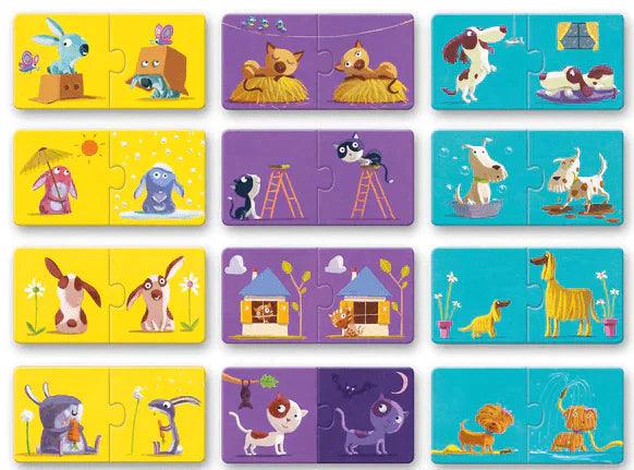 Puzzle dúo Contrarios Djeco