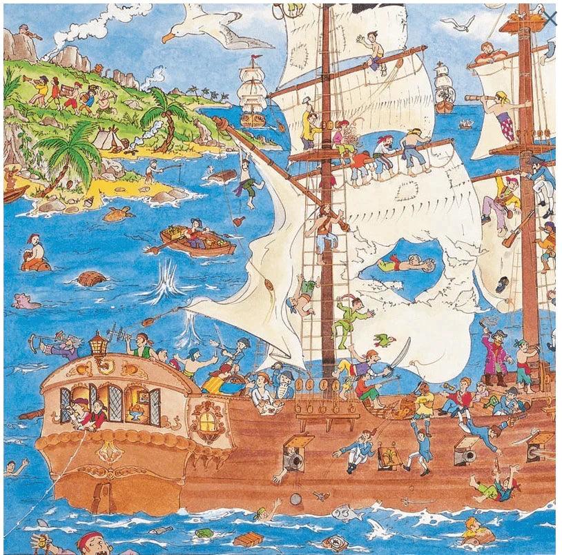 Puzzle Observación Los Piratas 100 pzas Djeco