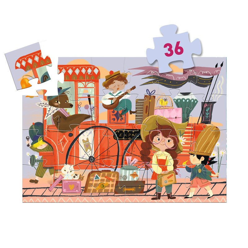 Puzzles  El viaje de Mia  · Djeco