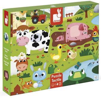 Puzzle Táctil Animales de la Granja 20pzas Janod