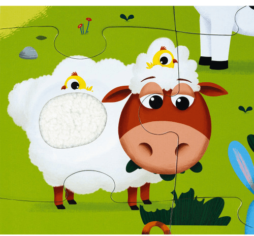 Puzzle Táctil Animales de la Granja 20pzas Janod