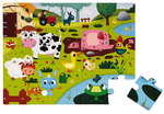 Puzzle Táctil Animales de la Granja 20pzas Janod