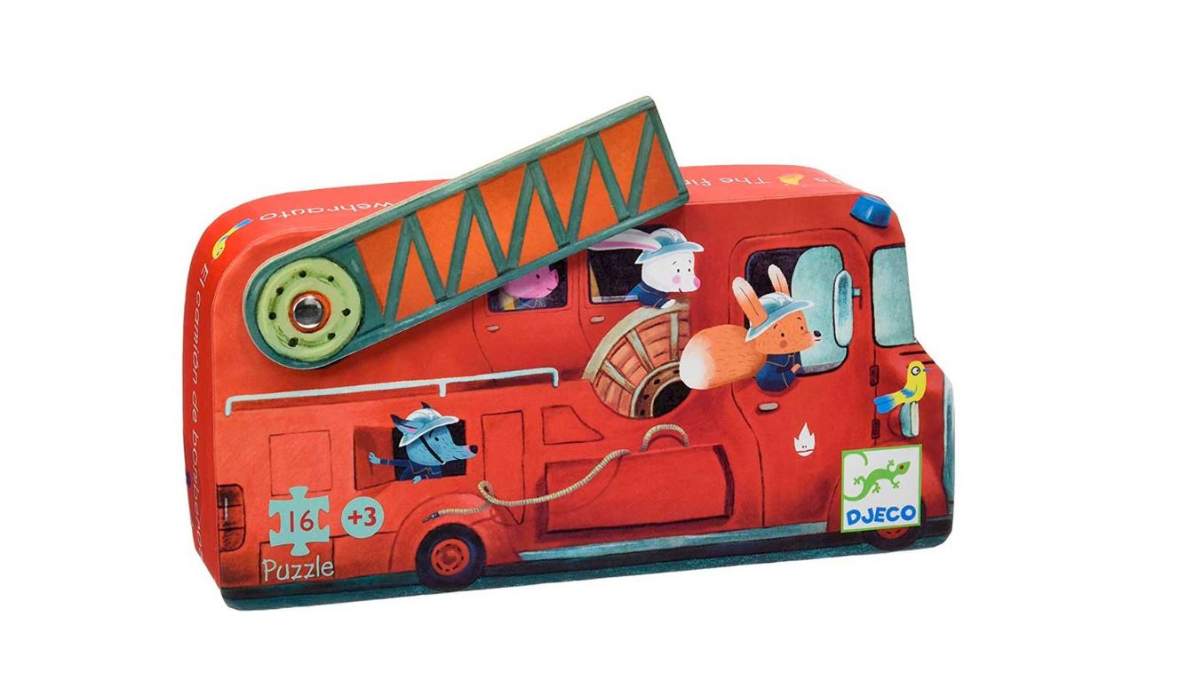 Puzzle Silueta Camión de Bomberos · Djeco