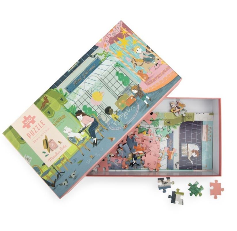 Puzzle 10 Rue des Lilas (350 piezas) Les Parisiennes · Moulin Roty