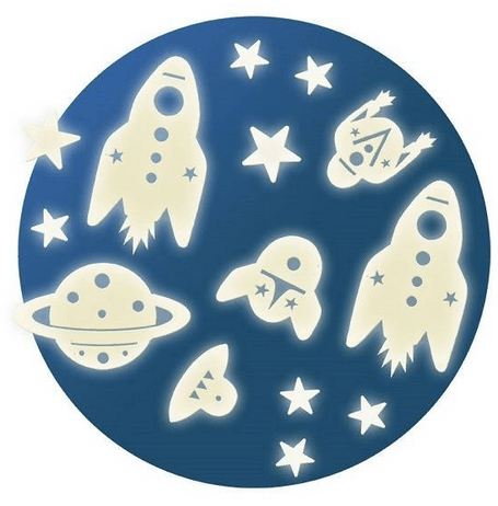 Stickers Fosforescentes Misión Espacial