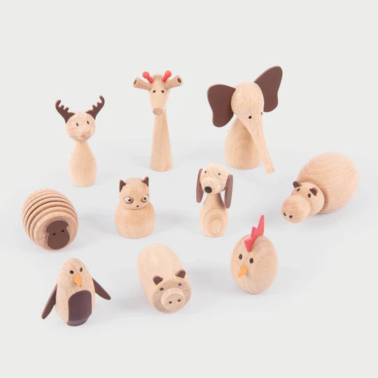 Conjunto de Animales de madera · Tickit