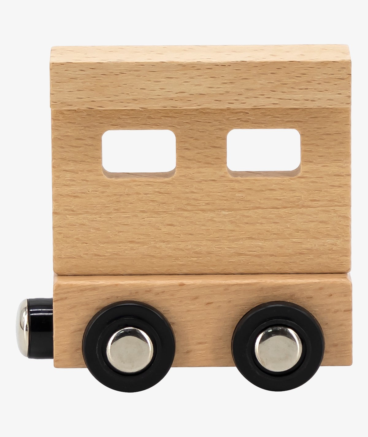 Vagón final de tren de letras de madera natural · Tryco