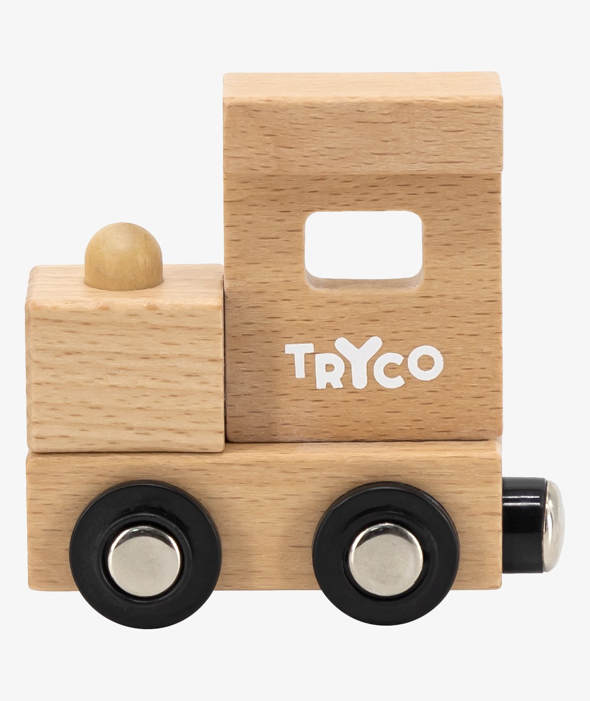 Locomotora de tren de letras de madera natural · Tryco